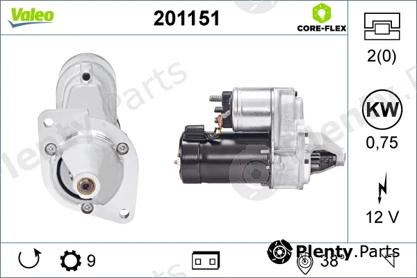 Valeo 201151 — Starter VALEO CORE-FLEX