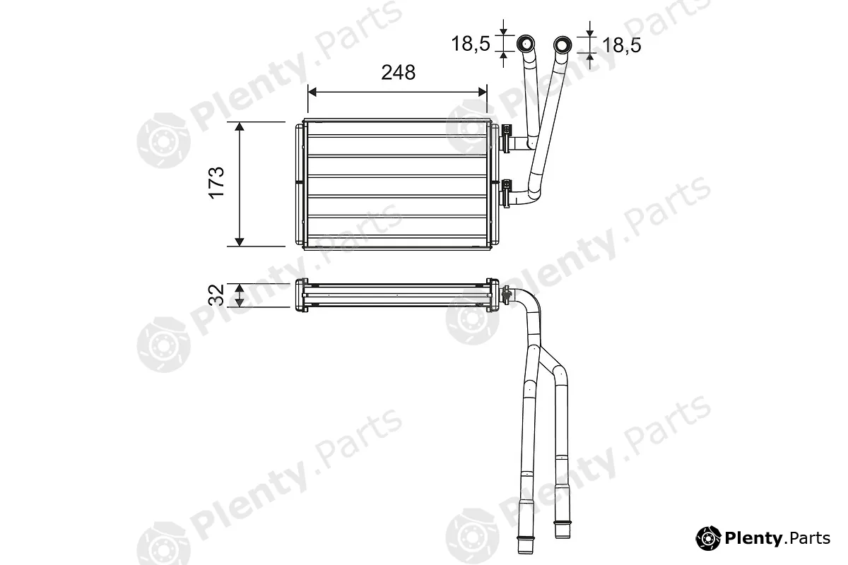 Valeo 811523 — Heat Exchanger, interior heating