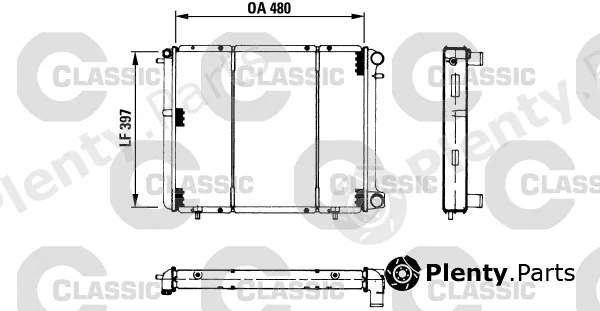 Valeo 230180 — Radiator, engine cooling VALEO CLASSIC