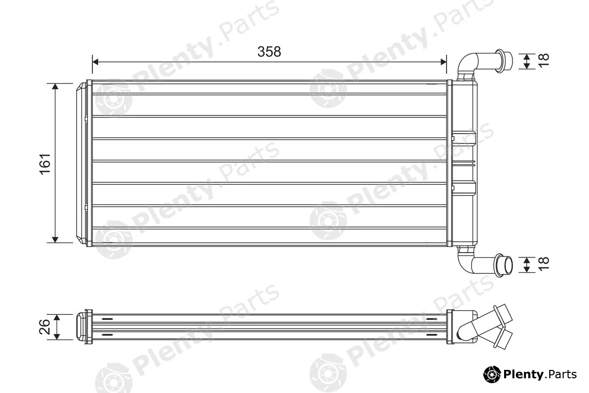 Valeo 811643 — Heat Exchanger, interior heating