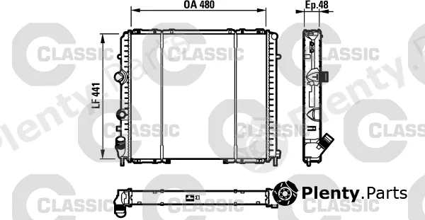 Valeo 232072 — Radiator, engine cooling VALEO CLASSIC