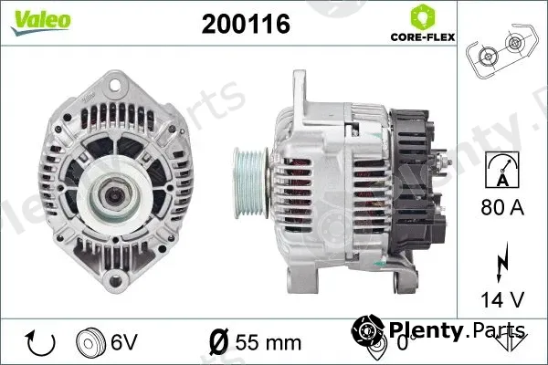 Valeo 200116 — Alternator VALEO CORE-FLEX