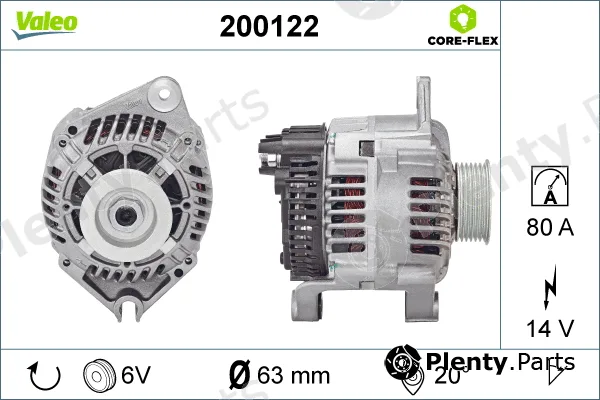 Valeo 200122 — Alternator VALEO CORE-FLEX