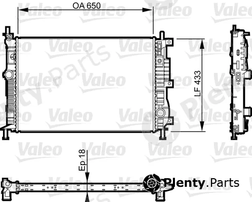 Valeo 735555 — Radiator, engine cooling