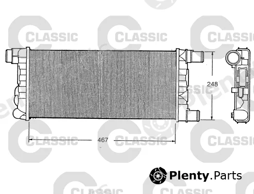 Valeo 230520 — Radiator, engine cooling VALEO CLASSIC