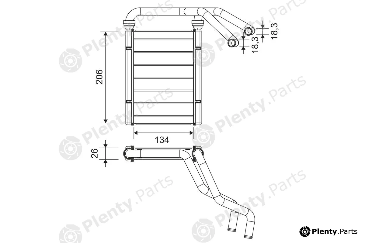 Valeo 811594 — Heat Exchanger, interior heating