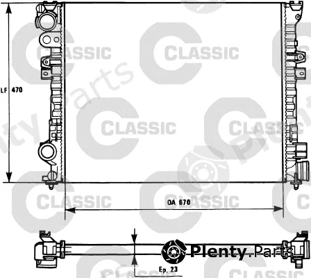 Valeo 231166 — Radiator, engine cooling VALEO CLASSIC