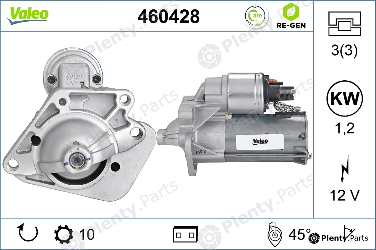 Valeo 460428 — Starter VALEO RE-GEN REMANUFACTURED