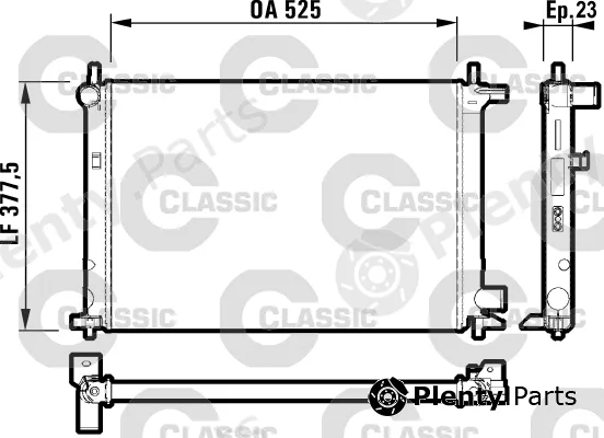 Valeo 232003 — Radiator, engine cooling VALEO CLASSIC