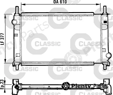 Valeo 231550 — Radiator, engine cooling VALEO CLASSIC