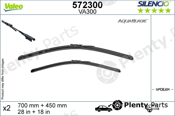 Valeo 572300 — Wiper Blade SILENCIO AQUABLADE SET