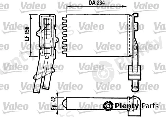 Valeo 883971 — Heat Exchanger, interior heating