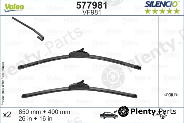 Valeo 577981 — Wiper Blade SILENCIO FLAT BLADE SET