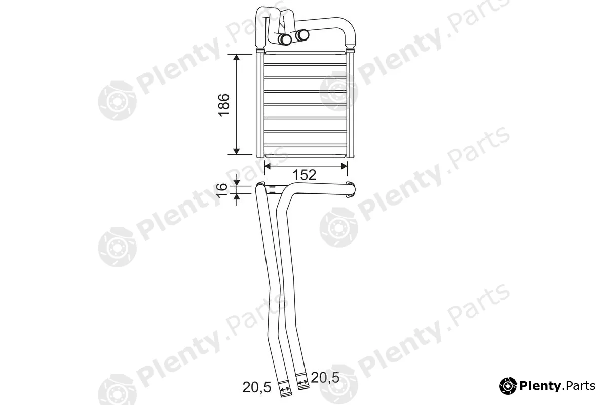 Valeo 811605 — Heat Exchanger, interior heating