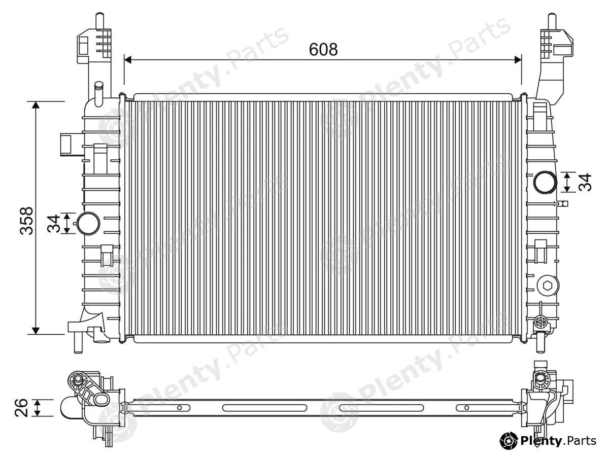 Valeo 701332 — Radiator, engine cooling