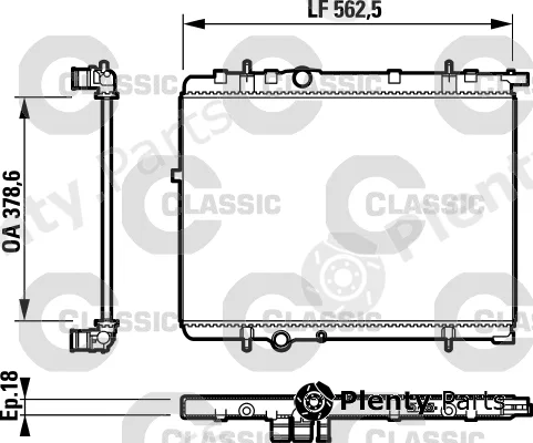 Valeo 232891 — Radiator, engine cooling VALEO CLASSIC