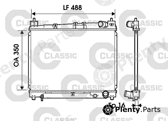 Valeo 234840 — Radiator, engine cooling VALEO CLASSIC