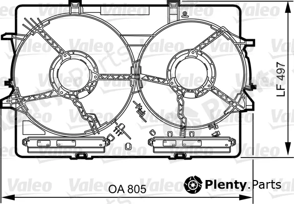 Valeo 820757 — Support, radiator fan