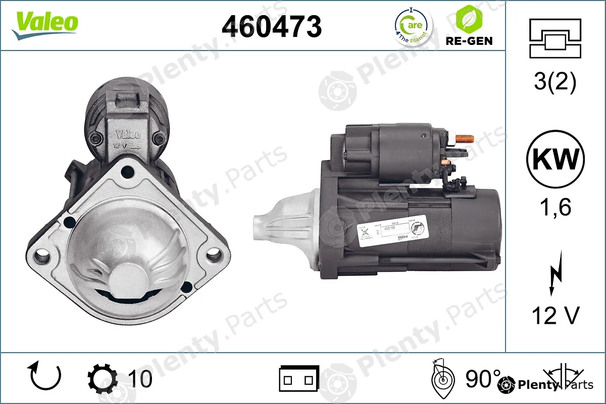 Valeo 460473 — Starter VALEO RE-GEN REMANUFACTURED