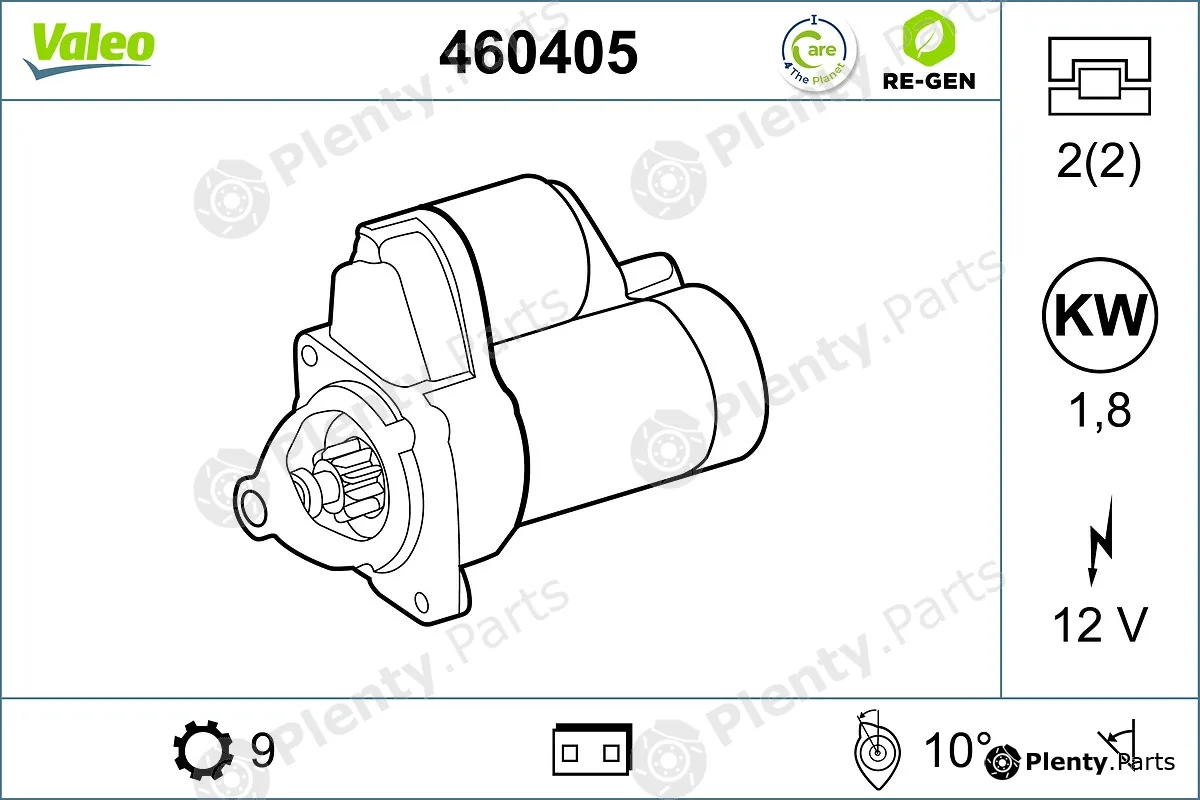 Valeo 460405 — Starter VALEO RE-GEN REMANUFACTURED