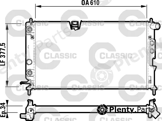 Valeo 231847 — Radiator, engine cooling VALEO CLASSIC
