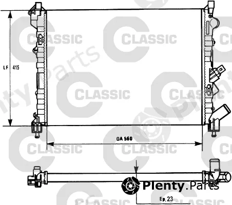 Valeo 231128 — Radiator, engine cooling VALEO CLASSIC