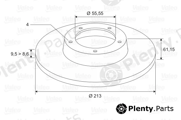 Valeo 186495 — Brake Disc