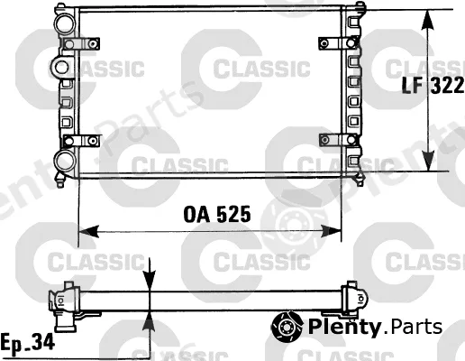 Valeo 230947 — Radiator, engine cooling VALEO CLASSIC