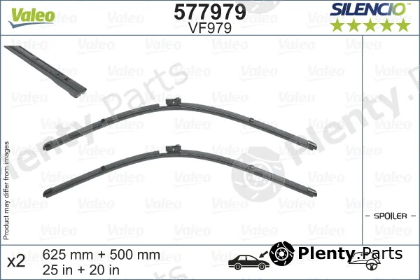 Valeo 577979 — Wiper Blade SILENCIO FLAT BLADE SET
