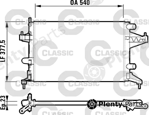 Valeo 232825 — Radiator, engine cooling VALEO CLASSIC