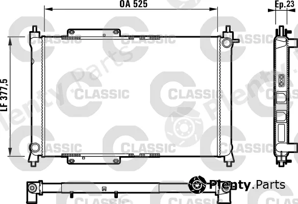 Valeo 231816 — Radiator, engine cooling VALEO CLASSIC