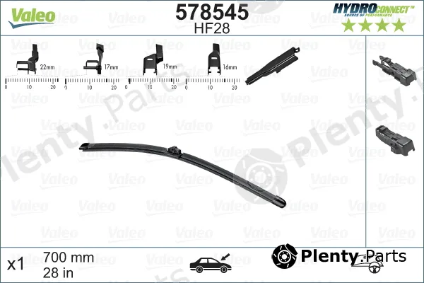 Valeo 578545 — Wiper Blade HYDROCONNECT