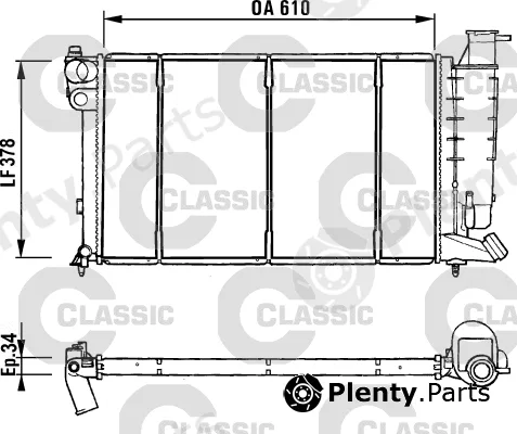 Valeo 231181 — Radiator, engine cooling VALEO CLASSIC