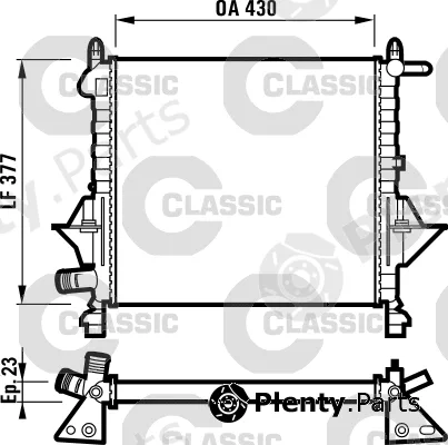 Valeo 232051 — Radiator, engine cooling VALEO CLASSIC