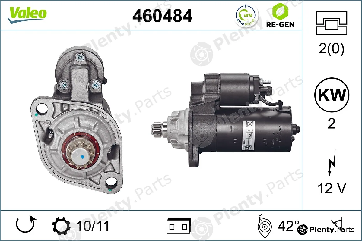 Valeo 460484 — Starter VALEO RE-GEN REMANUFACTURED