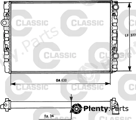 Valeo 231127 — Radiator, engine cooling VALEO CLASSIC