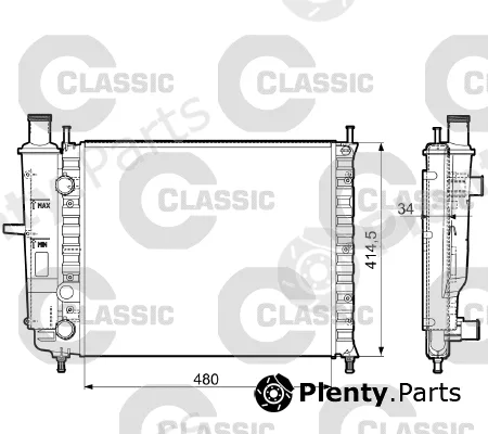 Valeo 232788 — Radiator, engine cooling VALEO CLASSIC