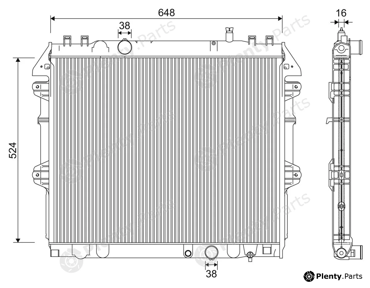 Valeo 701345 — Radiator, engine cooling