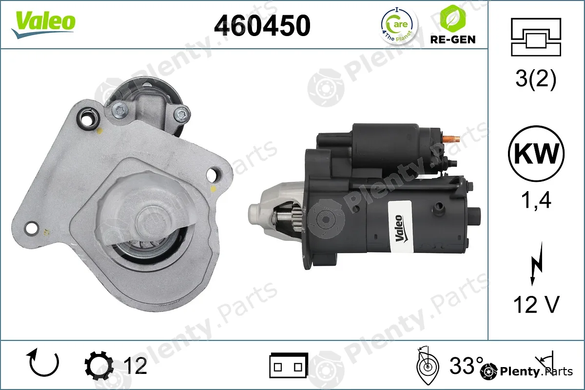 Valeo 460450 — Starter VALEO RE-GEN REMANUFACTURED