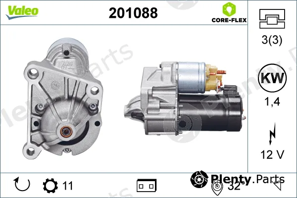 Valeo 201088 — Starter VALEO CORE-FLEX