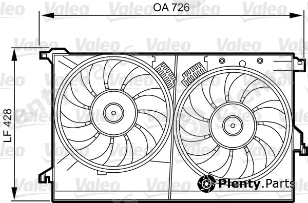 Valeo 696387 — Support, radiator fan