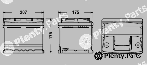 Tudor TC412 — Starter Battery STANDARD *