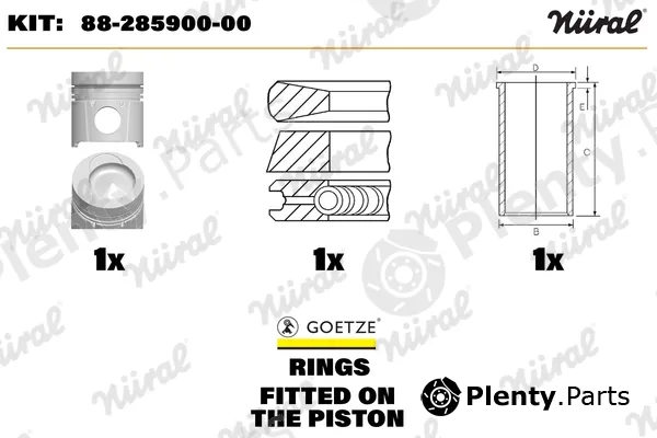 Nüral 88-285900-00 — Repair Set, piston/sleeve