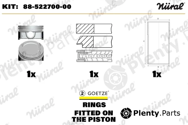 Nüral 88-522700-00 — Repair Set, piston/sleeve