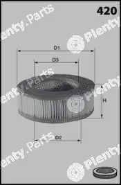 Mecafilter FB3676 — Filter, crankcase ventilation