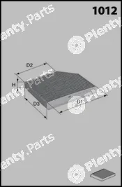 Mecafilter EKR7408 — Filter, cabin air