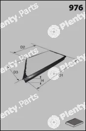 Mecafilter EAR7068 — Filter, cabin air