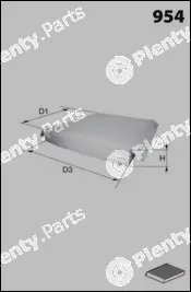 Mecafilter EAR7313 — Filter, cabin air