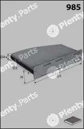 Mecafilter EAR7418 — Filter, cabin air