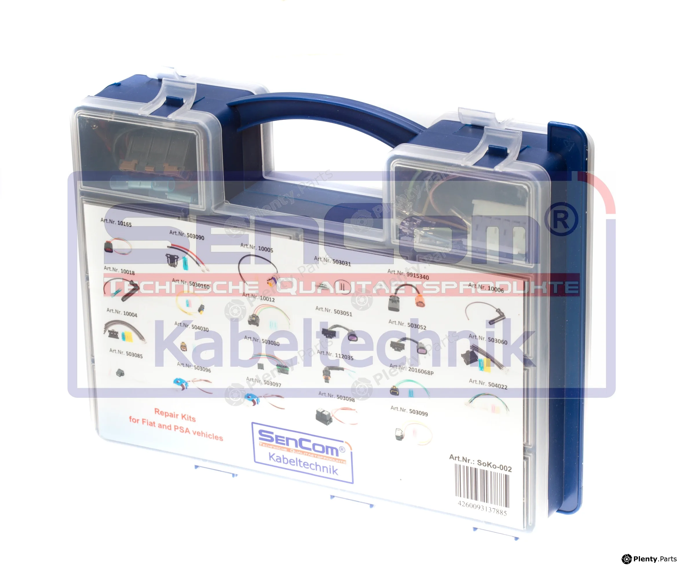 SenCom SoKo-002 — Assortment, cable repair set Sortimentskoffer mit Reparatursätzen